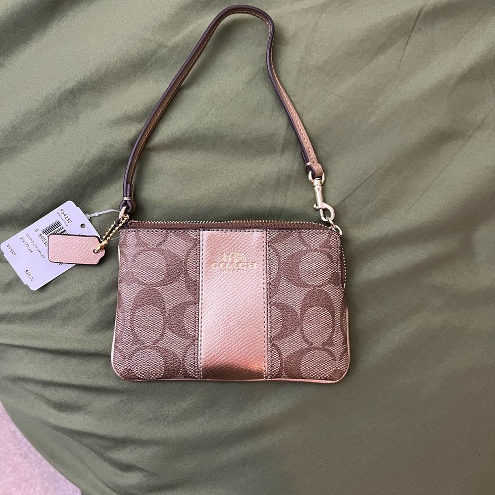 NWT Classic Coach Wristlet